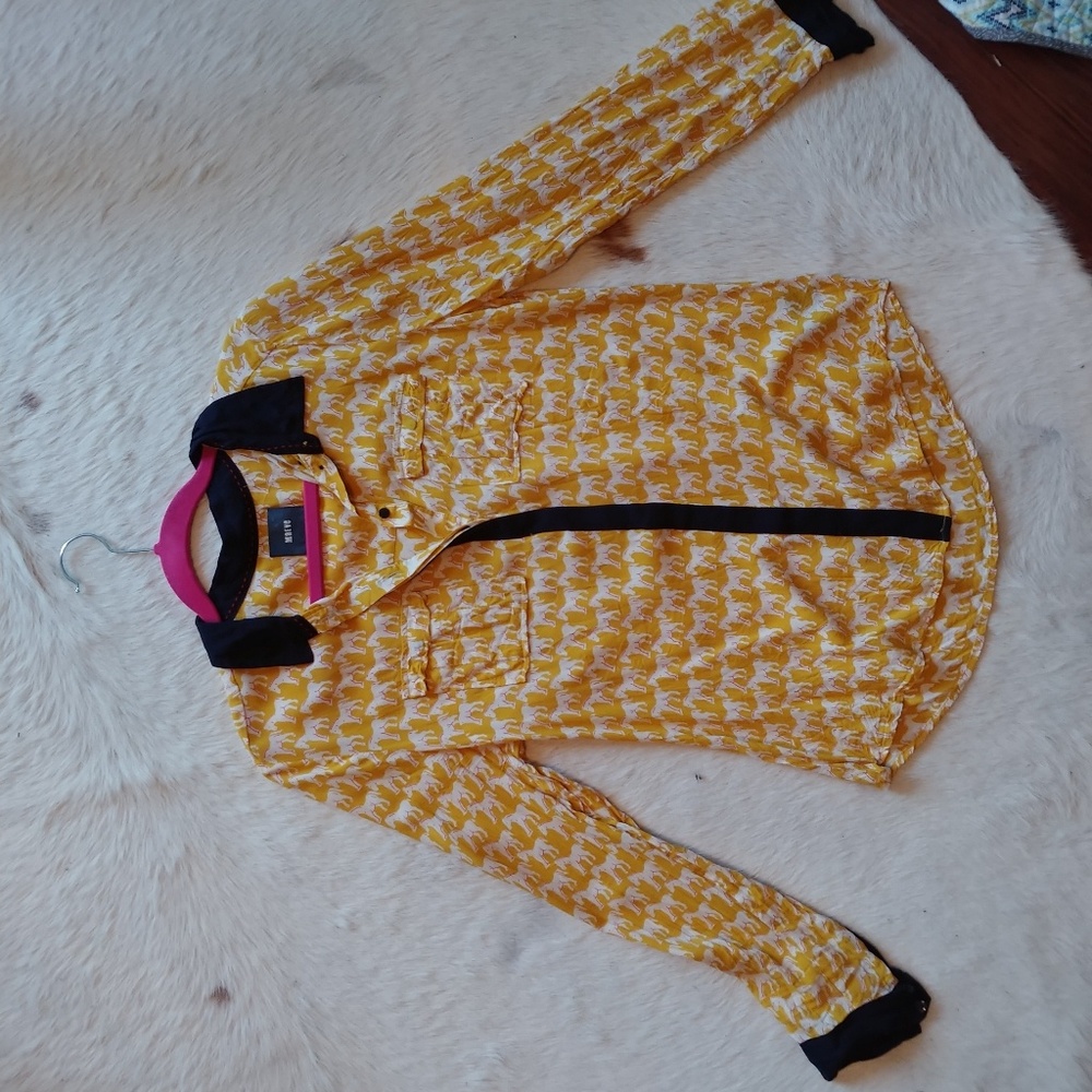 Anthropologie horse blouse